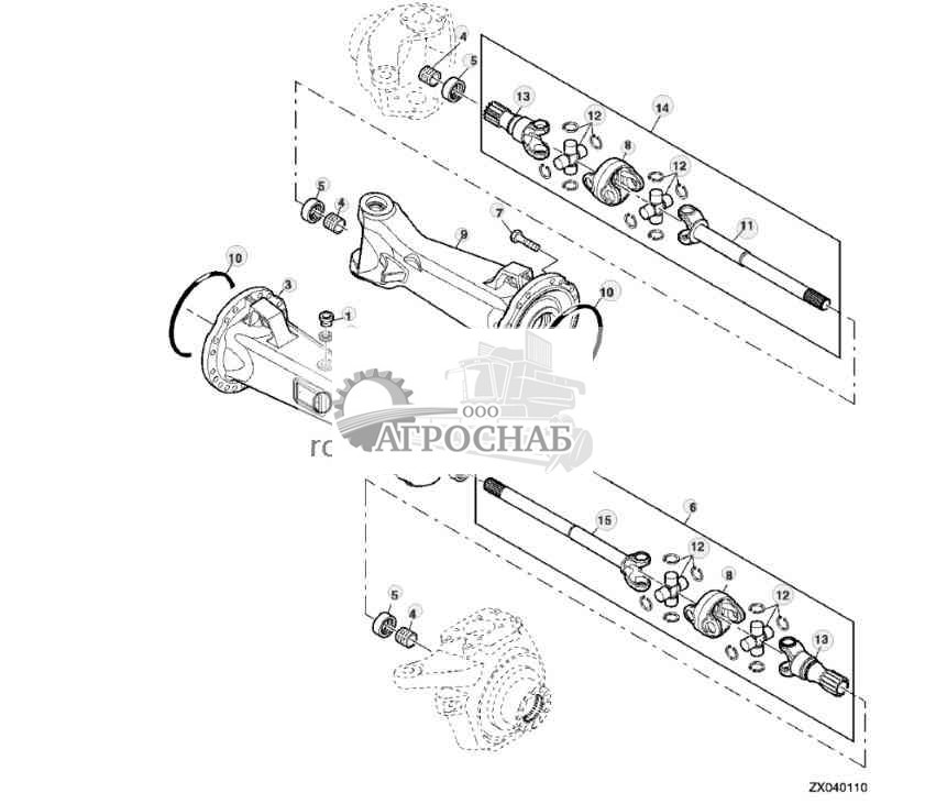 AXLE BODY (2802 MM 4-WHEEL DRIVE VERSION) 